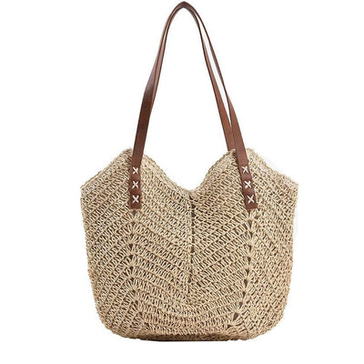 Hélène™ | Sac bandoulière bohème en paille tressée