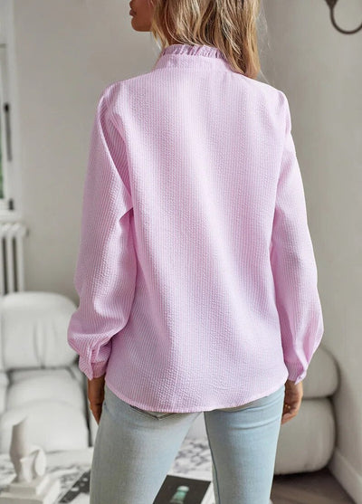 Clara™ | Blouse à volants manches longues en coton